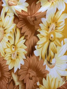 Floral Yellow And Brown Frill Skirt