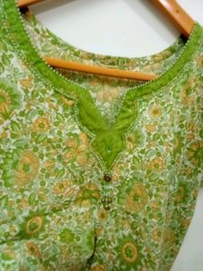 Natural Green Soft Kurti💚