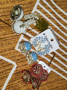 3 Jhumka Earrings Combo