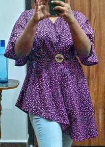 Purple Polka Top