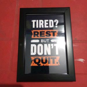 Motivational 'Don't Quit' Framed Print