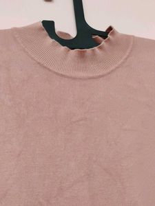 Elegant Pink Turtleneck Sweater