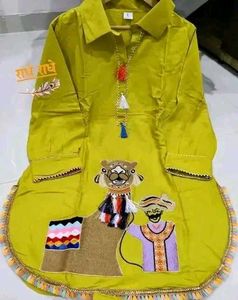 (M toXXL) Embroidered A-Line Kurti With Dhoti Pant
