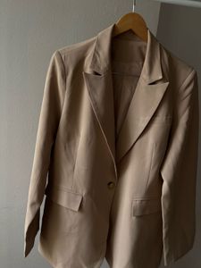 Beige Double Breasted OVERSIZED Fit Blazer