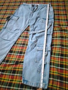 Light Blue Cargo Jeans