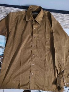 Men's Brown Long Sleeve Shirt