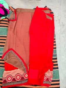 Dual Colour Saree With Blouse
