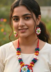 Handmade Colorful Necklace &amp; Earring Set