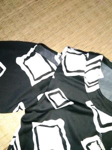 Black White Printed Tops 🥰