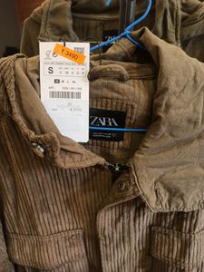 Zara Corduroy Military Khaki Colour Jacket