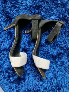 Black and White Pencil Heel Stilletoes