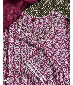 Red Kurta Set New