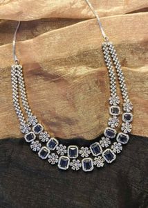 American Diamond Purple Necklace
