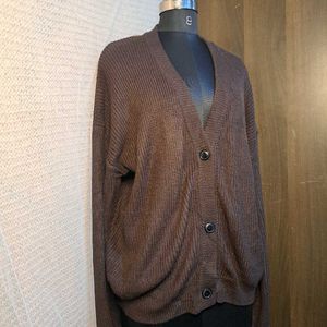 Brown Knit Cardigan