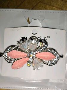 Floral Rhinestone Hair Clip