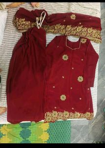 Beautiful 😍 Wine Suit Full New Dress Go For It