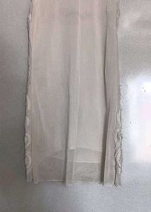 Flower Detail White Dress