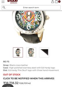 Ed Hardy Burning 🔥 Skull Vintage Watch