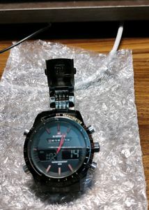 NAVIFORCE 9024 Watches Men Full Steel Quartz Clock Digital LED Watch Army Military Sport watch