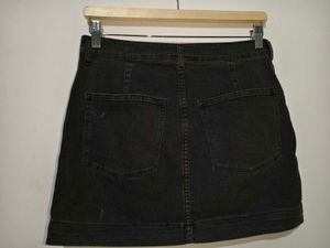 Gray Denim Mini Skirt 28"-30" Streachable