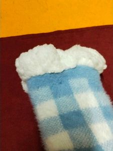 Comfy Blue Checkered Socks unused 10/10