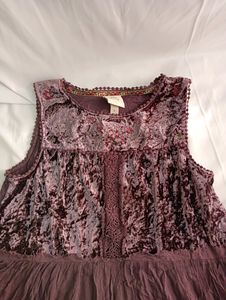 Knox Rose Purple Velvet &amp; Lace Dress