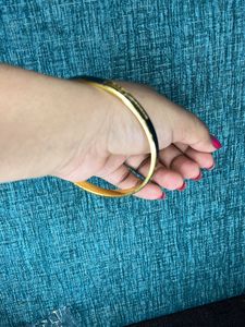 Jai Mahakal Black N Golden Kada For Men