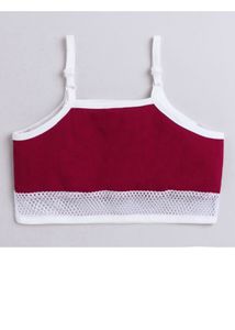 Hopscotch Girl white and red solid top pant set