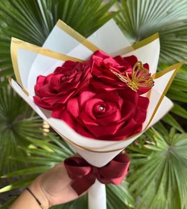 Handmade Satin Roses Bouquets