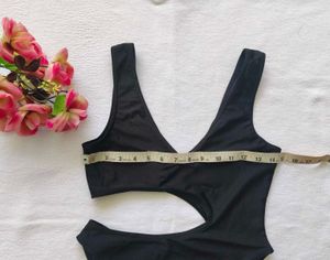 Black Cutout Swimsuit