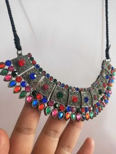 Multicolored Stone Antique Necklace