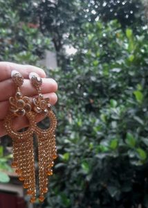 Golden Earrings With Freebie
