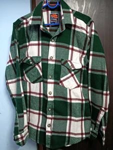 Green Plaid Flannel Shirt(thick)