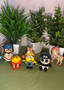 Cartoon Character Keychain Combo