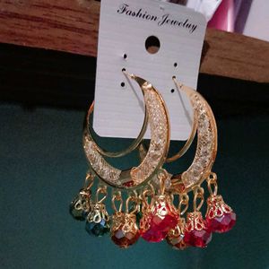 Dazzling Crescent Drop Earrings