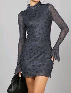 SHEIN Butterfly Print Bodycon Mini Dress