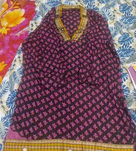 Vintage Print Tunic Top