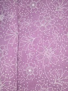 Lavender And White Laced Border Saree