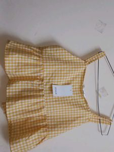 Gingham Tie-Front Crop Top