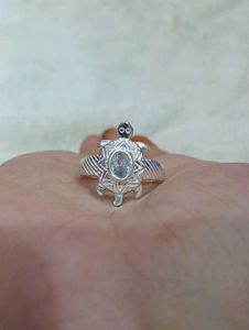Silver Turtle Ring (Centre Stone Ocean Inspired)🩵