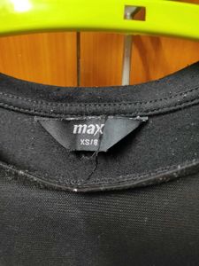 Black Graphic Mesh Tee