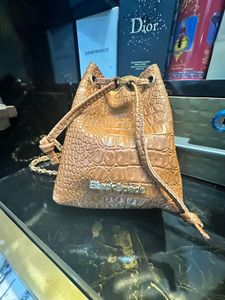 Brown Bucket sling Bag