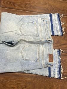 Zara Basic Ripped Jeans