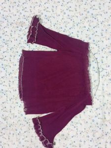 Purple Pinteresty Off-shoulder Top