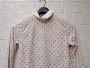 New With Tag Korean Floral Print Turtleneck Top