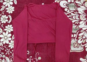 Bust Frill Red Top