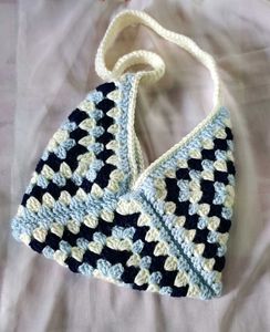 Crochet Granny Square Tote Bag