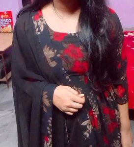Floral Print Kurti with Dupatta