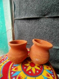Miti Ke Small. Pot MiniatureClay Pots(Set of 2