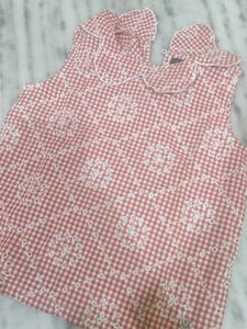 Cute Gingham Girls Top